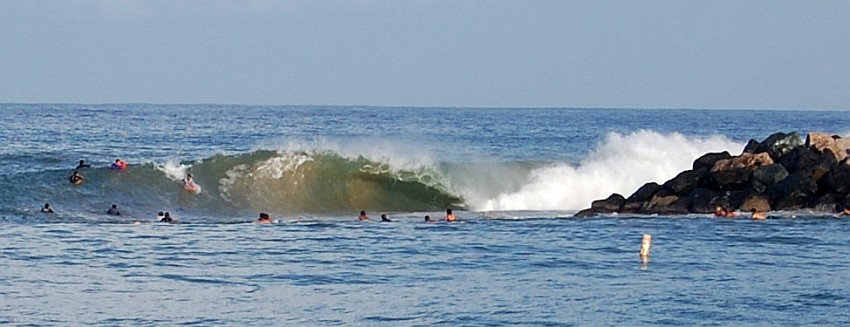 Nice ride at Aguadilla Harbor, but it gets him in the end.